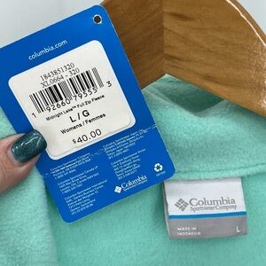 Columbia Mint Green Full Zip Fleece